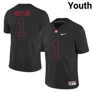 Stitched Youth UA Isaiah Horton #1 Black College Football Jerseys 845827-894