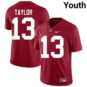Alumni #13 Crimson UA Crimson Tide Ivan Taylor College Football Youth Jersey 395022-124