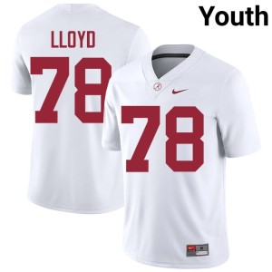 Embroidery Jackson Lloyd College Football White #78 Youth Alabama Jerseys 678544-688