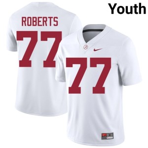 2026 College Football Jaeden Roberts Youth UA Crimson Tide #77 White Jerseys 902708-860