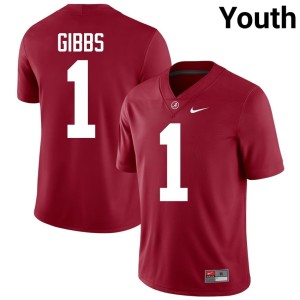 University Crimson College Football Jahmyr Gibbs Bama #1 Youth Jerseys 706215-490