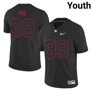 High School Youth #39 Alabama Black College Football Jake Ivie Jersey 510699-591