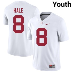 2026-27 #8 Youth White College Football UA Crimson Tide Jalen Hale Jerseys 773749-300