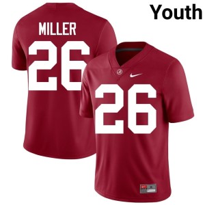 Official College Football Jam Miller Bama #26 Crimson Youth Jersey 915262-934