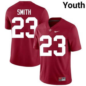 Official Youth #23 College Football Go Bama Crimson James Smith Jerseys 762024-146