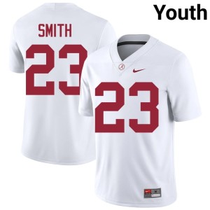 2026-27 James Smith Youth White College Football Bama #23 Jersey 323476-562