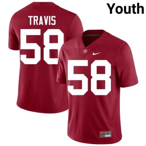 Player Jamison Travis Crimson Go Bama College Football Youth #58 Jersey 921725-493