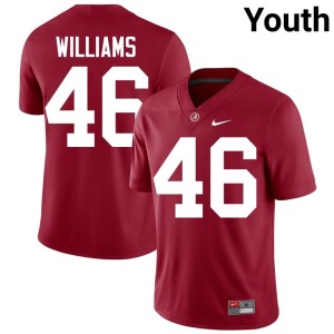 NCAA Bama Jay Williams #46 Youth College Football Crimson Jersey 850846-292