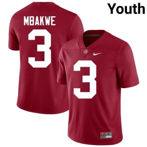 Stitched Jaylen Mbakwe #3 College Football Crimson Youth Alabama Jersey 145714-705