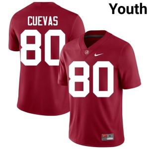 Player Crimson UA Crimson Tide Youth #80 Josh Cuevas College Football Jersey 677637-472