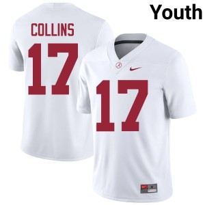 NCAA Youth Bama White Kelby Collins College Football #17 Jerseys 993753-879