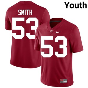 Player #53 College Football Crimson Alabama Crimson Tide Mac Smith Youth Jersey 560972-217