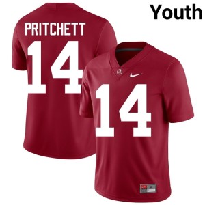 NCAA Marshall Pritchett Crimson UA Crimson Tide College Football Youth #14 Jerseys 804840-619