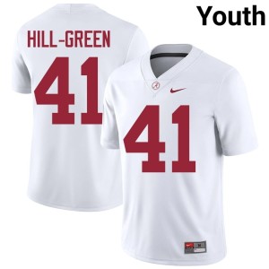 Limited Youth University of Alabama Nikhai Hill-Green White College Football #41 Jersey 758035-172