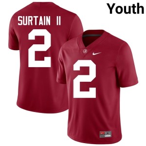 Stitched #2 Patrick Surtain II Roll Tide Youth College Football Crimson Jerseys 833549-989