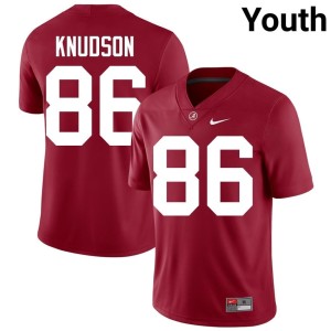 2026 Youth Crimson Peter Knudson Crimson Tide College Football #86 Jerseys 399077-609
