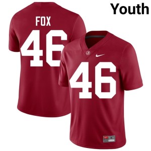 High School College Football Youth #46 Peyton Fox Crimson UA Crimson Tide Jerseys 271407-762
