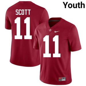 Official Youth Bama College Football Crimson Rico Scott #11 Jersey 898690-569