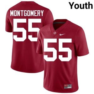 2026 Crimson #55 Roq Montgomery College Football Youth Bama Jersey 586664-188