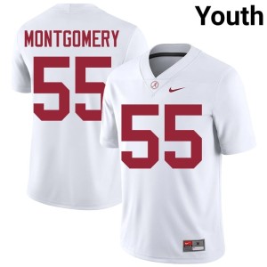 Alumni Alabama Crimson Tide College Football Roq Montgomery #55 White Youth Jerseys 993914-524