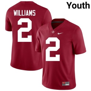 Stitched Youth College Football Crimson Ryan Williams #2 Go Bama Jersey 879438-106
