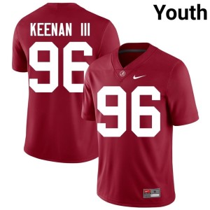 Alumni College Football Tim Keenan III #96 The Tide Crimson Youth Jerseys 248431-256