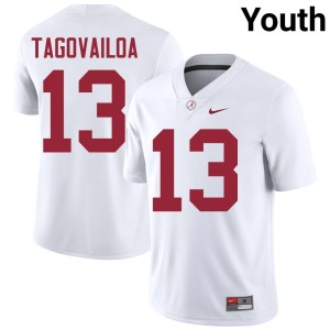 NCAA #13 Youth White UA College Football Tua Tagovailoa Jersey 795998-657