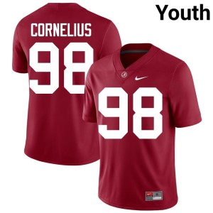 Replica Crimson Youth Tucker Cornelius #98 College Football UA Crimson Tide Jersey 234432-459