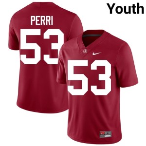 2026-27 Bama Vito Perri College Football #53 Youth Crimson Jersey 643961-868