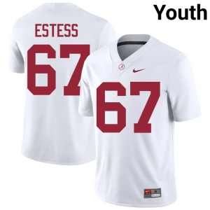 Game The Tide Wade Estess Youth College Football #67 White Jersey 132687-714