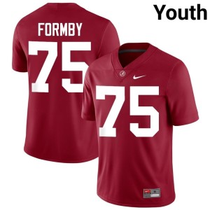 Replica Crimson Roll Tide Wilkin Formby #75 College Football Youth Jerseys 251278-404