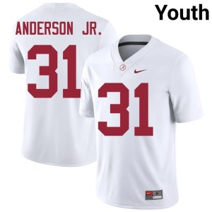 NCAA #31 Youth College Football Will Anderson Jr. White UA Jersey 348244-567