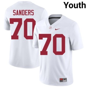 NCAA White Youth William Sanders #70 Crimson Tide College Football Jersey 943509-918