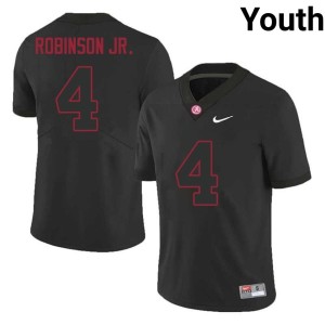 Limited Crimson Tide #4 College Football Black Youth Brian Robinson Jr. Jerseys 602196-702