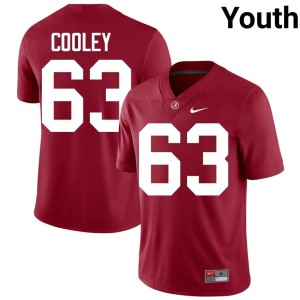 NCAA Crimson College Football #63 Youth UA Bryson Cooley Jersey 913633-692