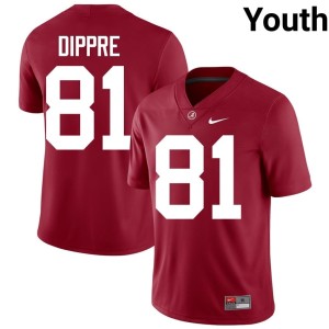 Alumni Youth College Football Crimson CJ Dippre #81 Bama Jersey 330408-338