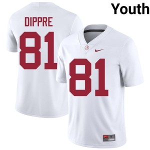 2026 CJ Dippre The Tide #81 Youth White College Football Jerseys 911184-473
