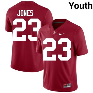 Official Youth College Football Crimson Cayden Jones UA #23 Jerseys 708494-310