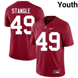 Limited College Football #49 UA Youth Ethan Stangle Crimson Jersey 501608-471