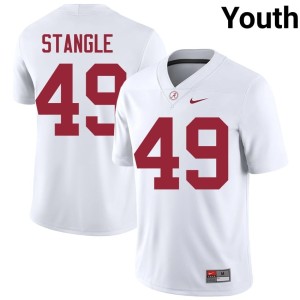 Stitched College Football #49 Ethan Stangle Bama White Youth Jerseys 932941-938