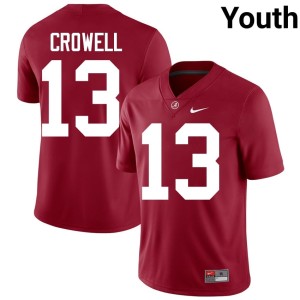 Player Crimson Ezavier Crowell Roll Tide Youth College Football #13 Jersey 748123-361