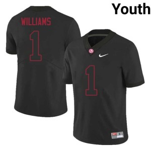 Player UA Crimson Tide Jameson Williams Black Youth College Football #1 Jersey 196036-193