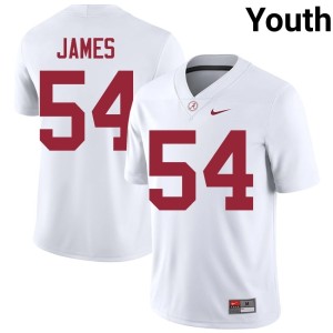Player White #54 College Football Youth Bama Jayvin James Jersey 267131-884