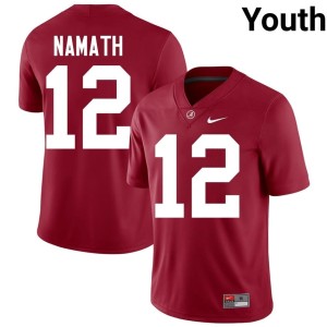 University College Football Youth Joe Namath Crimson UA Crimson Tide #12 Jerseys 146635-911