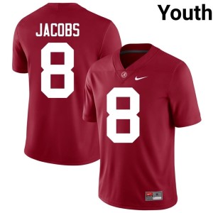 2026-27 #8 Bama College Football Youth Josh Jacobs Crimson Jerseys 750173-603