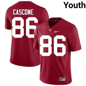 Stitched Jude Cascone Youth Crimson #86 Go Bama College Football Jersey 333473-865