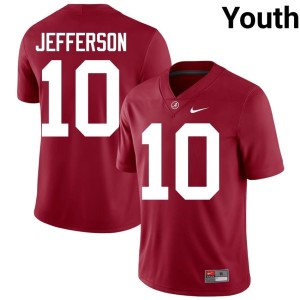 Player #10 Justin Jefferson College Football Crimson The Tide Youth Jersey 449674-195