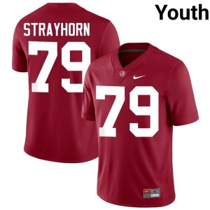 Replica Crimson Kaden Strayhorn College Football Youth UA Crimson Tide #79 Jerseys 982855-558
