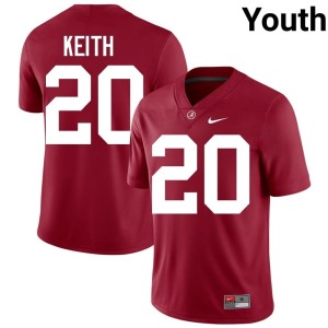 Game Bama College Football Youth #20 Crimson Khalifa Keith Jersey 489415-727
