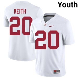 Limited UA #20 College Football Khalifa Keith White Youth Jersey 422026-633